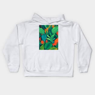 Tropical Leaves Kids Hoodie